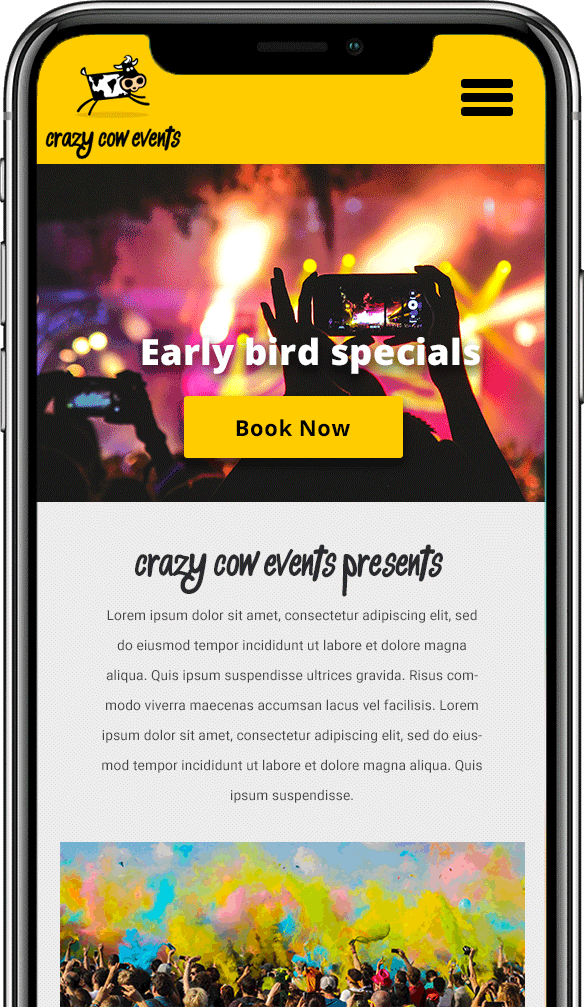 event booking mobile