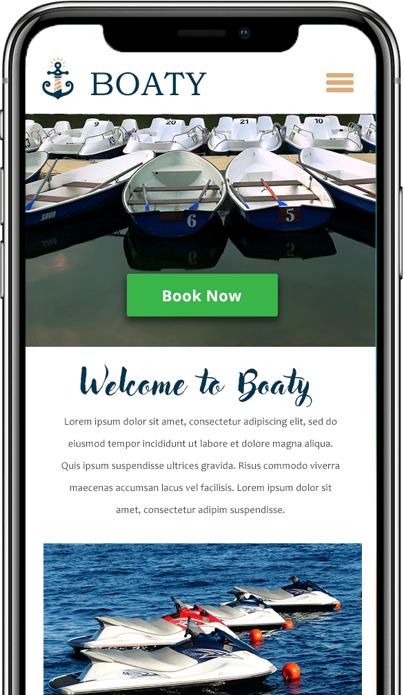 boat rental sortware on iphone